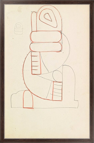 Постер Abstract Figure Study с типом исполнения На холсте в раме в багетной раме 221-02