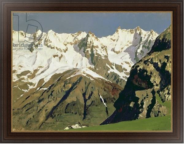 Постер Mont Blanc Mountains, 1897 с типом исполнения На холсте в раме в багетной раме 1.023.151