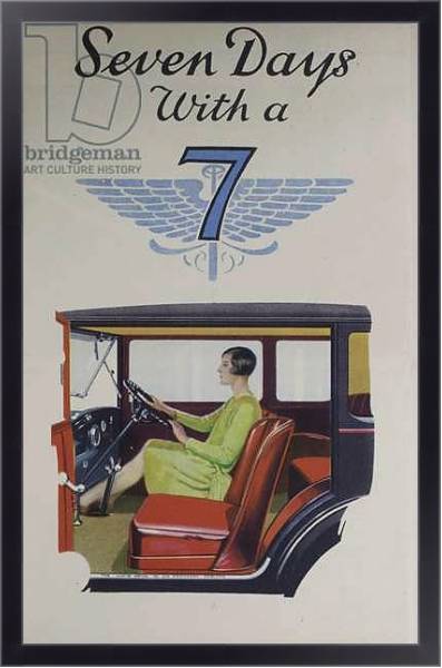 Постер Austin Seven: Seven Days with a 7, 1930 с типом исполнения На холсте в раме в багетной раме 221-01