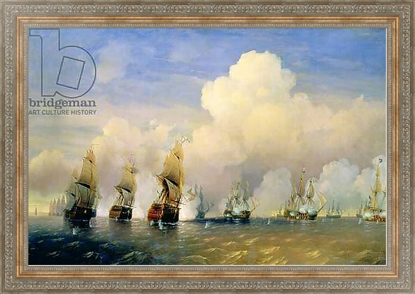 Постер The Russo-Swedish Sea War near Kronstadt in 1790 1 с типом исполнения На холсте в раме в багетной раме 484.M48.310