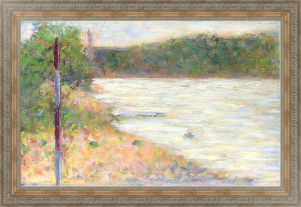 Постер Берег реки с типом исполнения На холсте в раме в багетной раме 484.M48.310