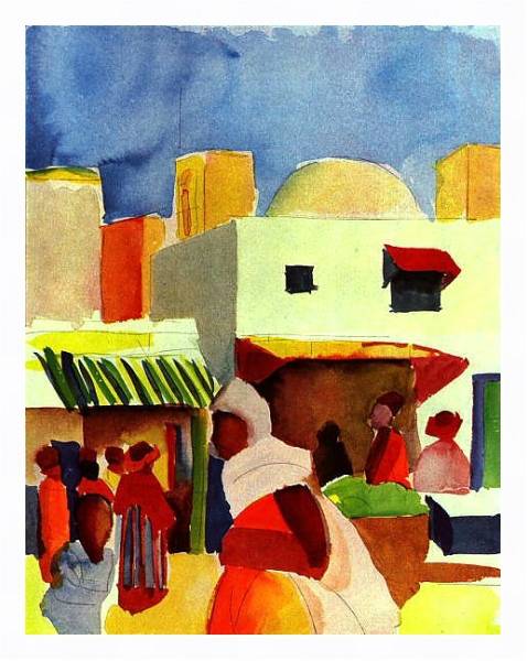 Постер Ярмарка в Алжире с типом исполнения На холсте в раме в багетной раме 221-03