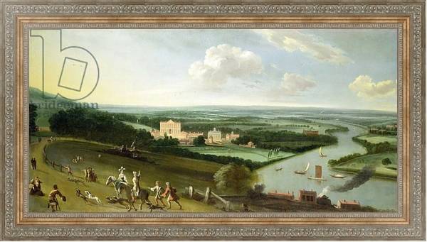 Постер The Earl of Rochester's House, New Park, Richmond, Surrey, c.1700-05 с типом исполнения На холсте в раме в багетной раме 484.M48.310