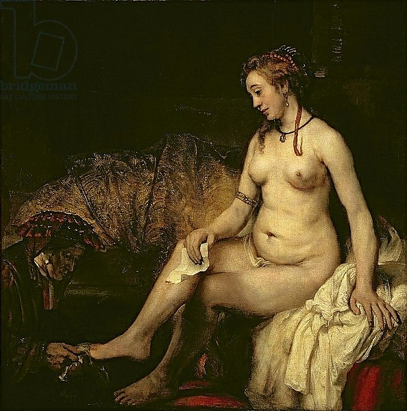 Постер Bathsheba Bathing, 1654 4 с типом исполнения На холсте без рамы