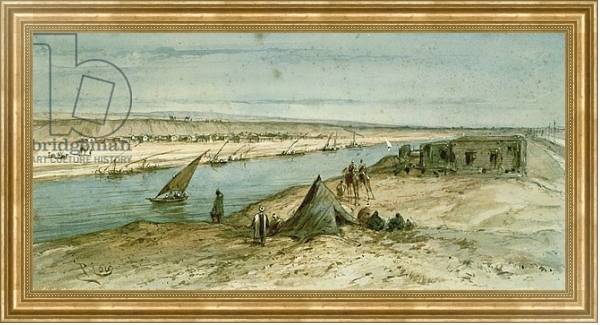 Постер The Suez Canal 1869 с типом исполнения На холсте в раме в багетной раме NA033.1.051
