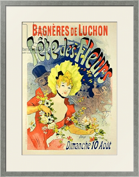 Постер Reproduction of a Poster Advertising the Flower Festival at Bagneres-de-Luchon, 1890 с типом исполнения Под стеклом в багетной раме 1727.2510