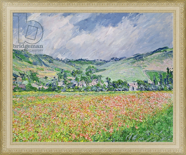 Постер The Poppy Field near Giverny, 1885 с типом исполнения На холсте в раме в багетной раме 484.M48.725