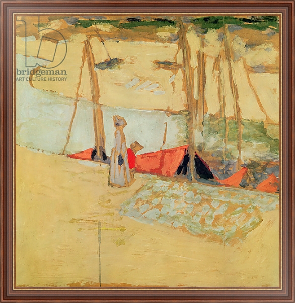 Постер Promenade in the port at Le Pouliguen, 1908 с типом исполнения На холсте в раме в багетной раме 35-M719P-83