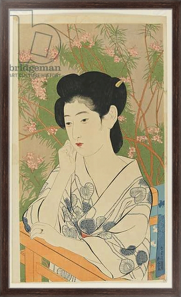 Постер Hot Spring Hotel Taisho era, July 1920 с типом исполнения На холсте в раме в багетной раме 221-02