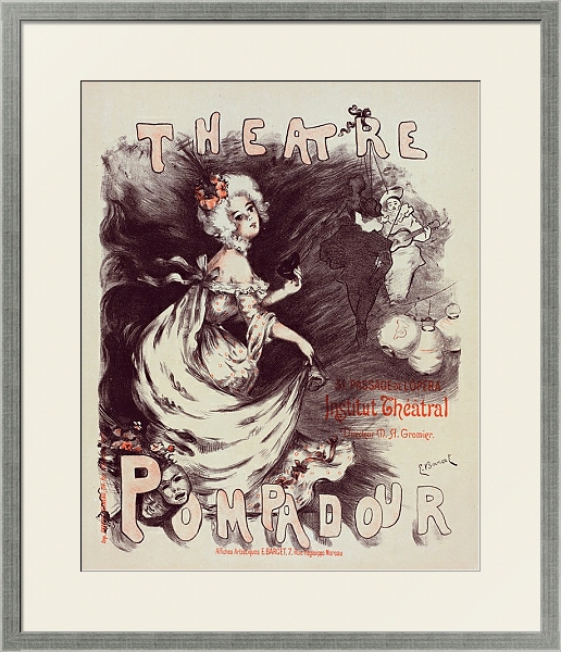Постер Théâtre Pompadour с типом исполнения Под стеклом в багетной раме 1727.2510