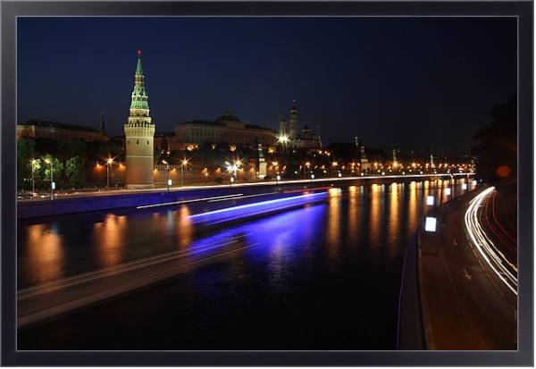 Постер Москва, Кремль с типом исполнения На холсте в раме в багетной раме 221-01
