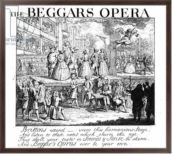 Постер The Beggar's Opera Burlesqued, 1728 с типом исполнения На холсте в раме в багетной раме 221-02