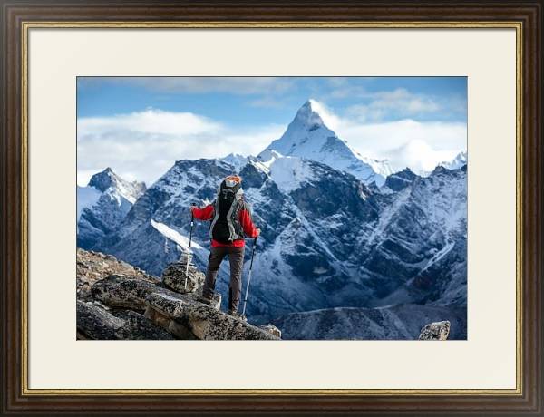 Постер Непал. Хайкинг в Гималаях №2 с типом исполнения Под стеклом в багетной раме 1.023.036