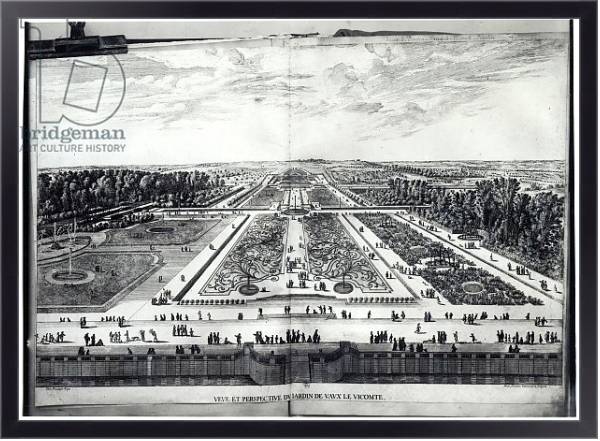 Постер Perspective View of the Garden of Vaux-le-Vicomte с типом исполнения На холсте в раме в багетной раме 221-01