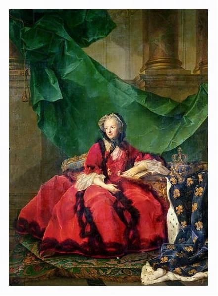 Постер Portrait of Maria Leszczynska in Daily Dress с типом исполнения На холсте в раме в багетной раме 221-03