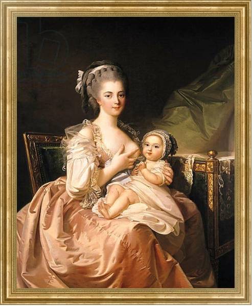 Постер The Young Mother, c.1770-80 с типом исполнения На холсте в раме в багетной раме NA033.1.051