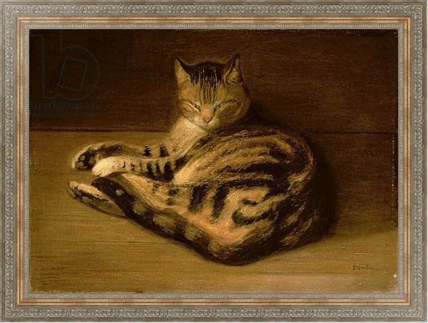 Постер Recumbent Cat, 1898 с типом исполнения На холсте в раме в багетной раме 484.M48.310