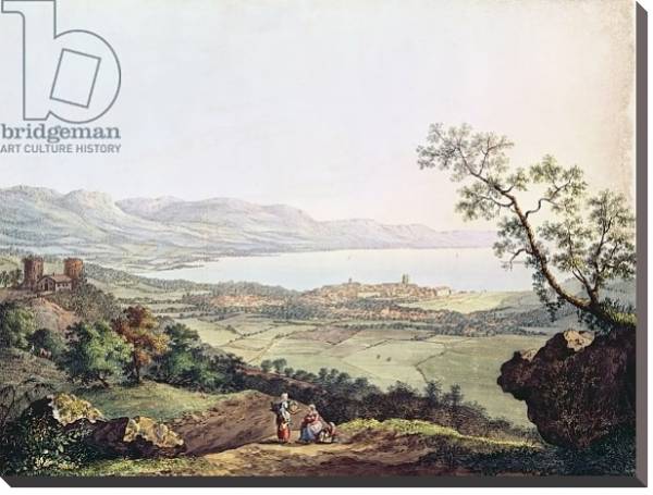 Постер View of Geneva from Saconex in Savoy с типом исполнения На холсте без рамы