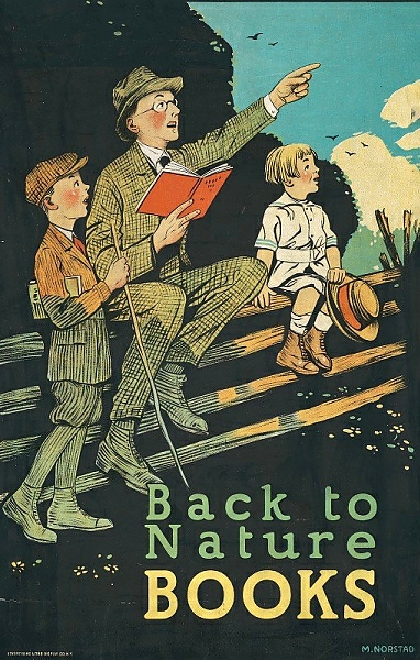 Постер Back to nature books с типом исполнения На холсте без рамы