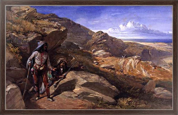 Постер Two Bandits in the Hills, 1857 с типом исполнения На холсте в раме в багетной раме 221-02