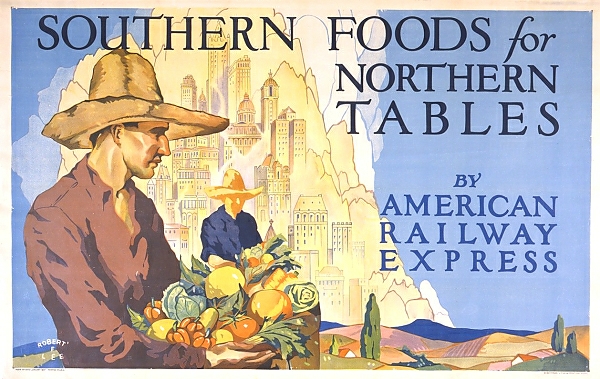Постер Southern foods for northern tables by American Railway Express с типом исполнения На холсте без рамы