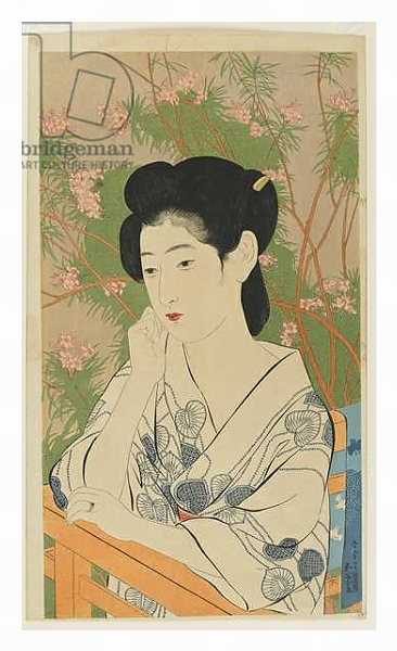Постер Hot Spring Hotel Taisho era, July 1920 с типом исполнения На холсте в раме в багетной раме 221-03