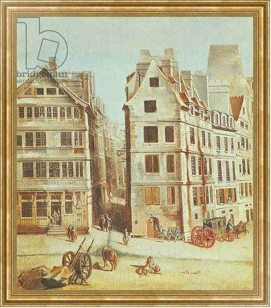 Постер The Cabaret 'A l'Image Notre-Dame', Place de Greve in 1751 с типом исполнения На холсте в раме в багетной раме NA033.1.051
