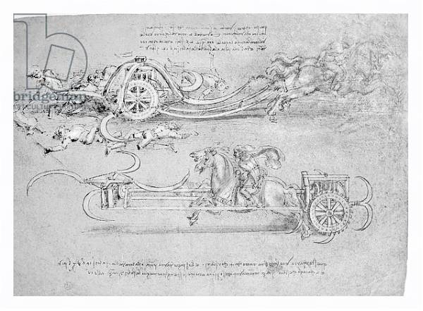 Постер Scythed Chariot, c.1483-85 с типом исполнения На холсте в раме в багетной раме 221-03