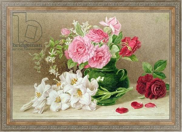 Постер Roses and Lilies с типом исполнения На холсте в раме в багетной раме 484.M48.310