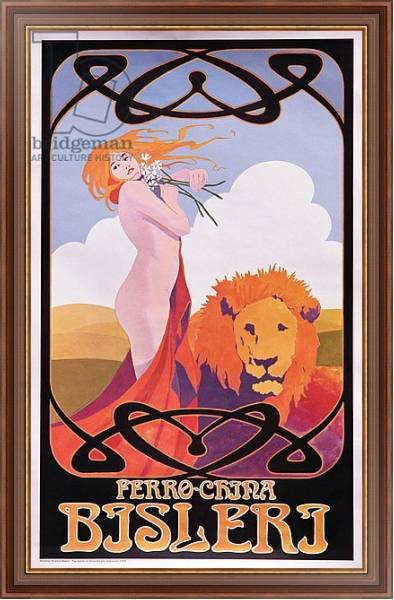 Постер Copy of a 1909 poster advertising Bisleri с типом исполнения На холсте в раме в багетной раме 35-M719P-83