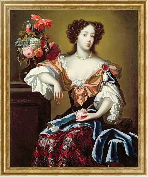 Постер Mary of Modena, c.1680 с типом исполнения На холсте в раме в багетной раме NA033.1.051