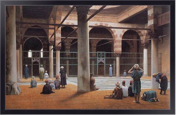 Постер В мечети с типом исполнения На холсте в раме в багетной раме 221-01