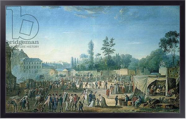 Постер View of the Tuileries from the Place de la Revolution, 1799 с типом исполнения На холсте в раме в багетной раме 221-01