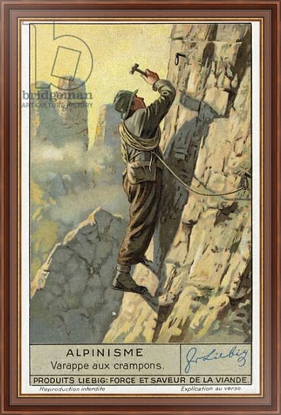 Постер Climbing using crampons с типом исполнения На холсте в раме в багетной раме 35-M719P-83