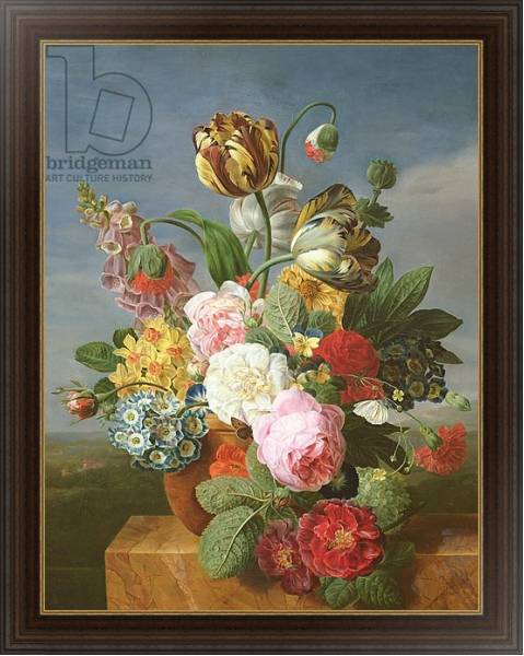 Постер Bouquet of flowers in a vase с типом исполнения На холсте в раме в багетной раме 1.023.151