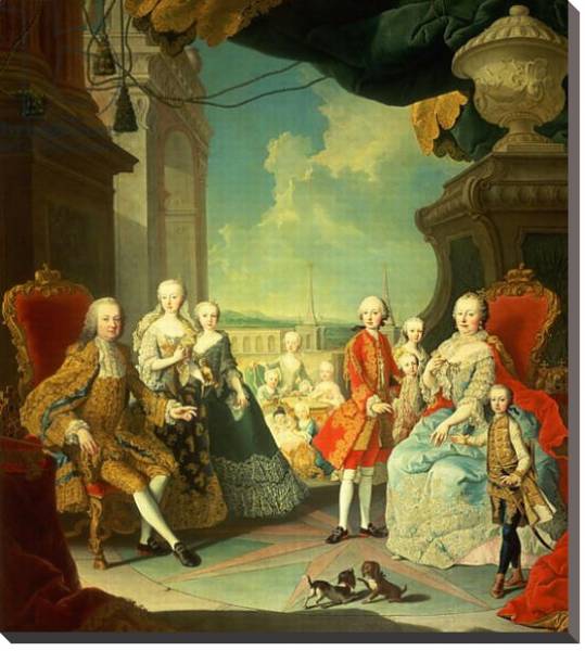 Постер Maria Theresa and her Husband at the staircase с типом исполнения На холсте без рамы