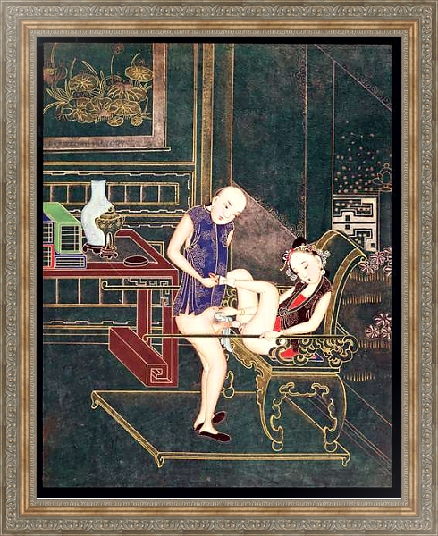 Постер Erotic Scene 5 с типом исполнения На холсте в раме в багетной раме 484.M48.310