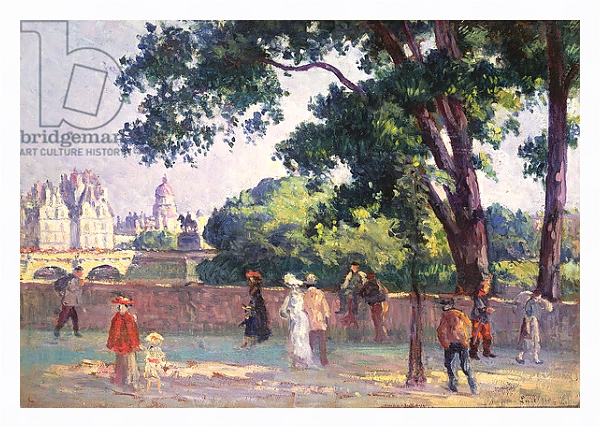Постер Quai de l'Institut and Place Dauphine seen from the Quai du Louvre, 1904 с типом исполнения На холсте в раме в багетной раме 221-03
