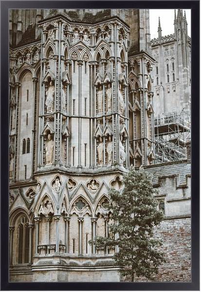 Постер Собор Уэллса, Великобритания с типом исполнения На холсте в раме в багетной раме 221-01