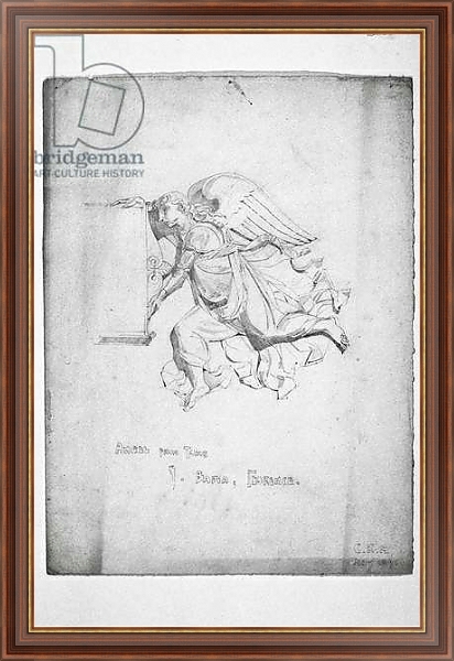 Постер Angel from Tomb, Badia, Florence, 1891 с типом исполнения На холсте в раме в багетной раме 35-M719P-83