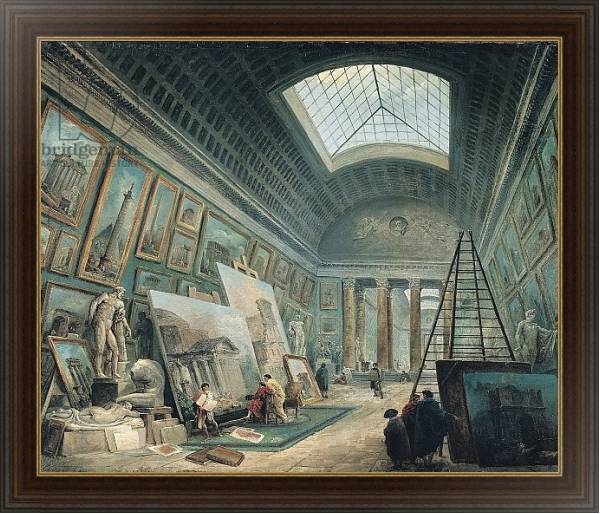 Постер A Museum Gallery with Ancient Roman Art, before 1800 с типом исполнения На холсте в раме в багетной раме 1.023.151
