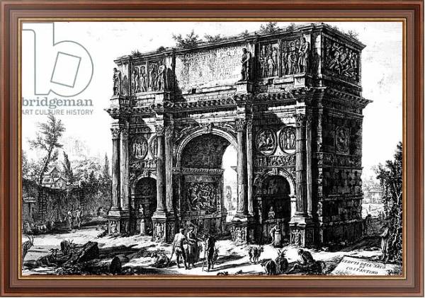 Постер A View of the Arch of Constantine, from the 'Views of Rome' series, c.1760 с типом исполнения На холсте в раме в багетной раме 35-M719P-83