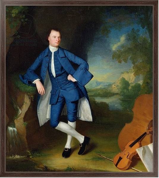 Постер Portrait of Man, c.1758-60 с типом исполнения На холсте в раме в багетной раме 221-02