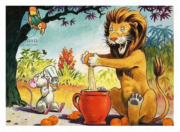 Постер Leo the Friendly Lion 18 с типом исполнения На холсте в раме в багетной раме 221-03