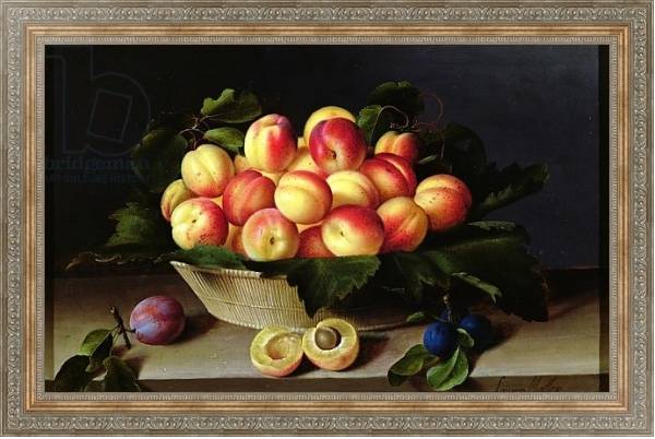 Постер Basket of Apricots, 1634 с типом исполнения На холсте в раме в багетной раме 484.M48.310