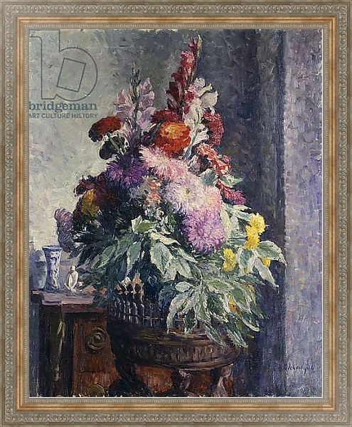 Постер Interior with Bouquet of Flowers; Interieur au Bouquet de Fleurs, с типом исполнения На холсте в раме в багетной раме 484.M48.310