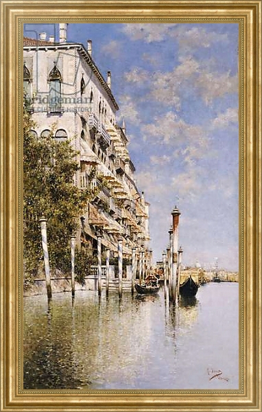 Постер Along the Grand Canal с типом исполнения На холсте в раме в багетной раме NA033.1.051
