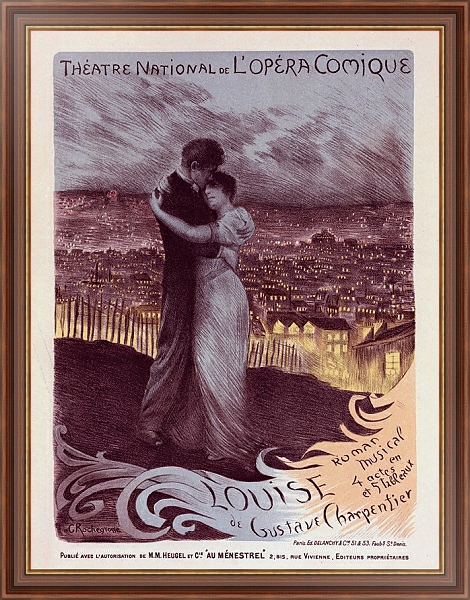 Постер Opéra-Comique; Louise с типом исполнения На холсте в раме в багетной раме 35-M719P-83