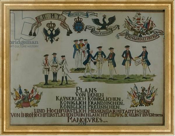 Постер A collection of maneouvre plans of Louis IX of Hesse-Darmstadt с типом исполнения На холсте в раме в багетной раме NA033.1.051