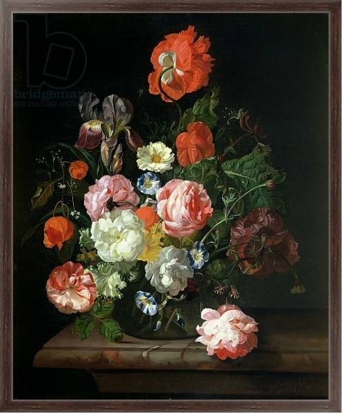 Постер Flower in a glass vase с типом исполнения На холсте в раме в багетной раме 221-02